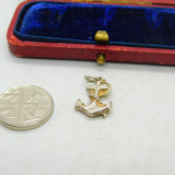 Sterling Silver Lucky Ships Anchor Charm Pendant Vintage c1970
