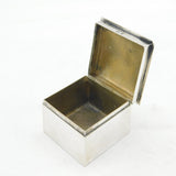 Victorian Sterling Silver Diamond Shaped Jewellery Box Antique 1898 Birmingham