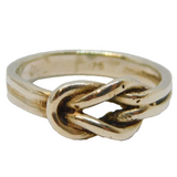 Sterling Silver Studio Style Knot Buckle Design Dress Ring Vintage c1970 Size M