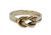 Sterling Silver Studio Style Knot Buckle Design Dress Ring Vintage c1970 Size M