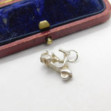 Sterling Silver Italian Vespa Motorbike Charm Pendant Vintage c1970