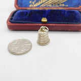 Sterling Silver Thimble Charm Pendant Vintage c1970