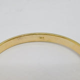 Gold On Sterling Silver Floral Pattern Hinged Bangle Hallmarked 1989 Birmingham