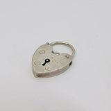 Sterling Silver  Large Heart Lock Clasp Vintage c1970