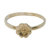 Sterling Silver Daisy Flower Band Dress Ring Vintage c1970 Size N 1/2