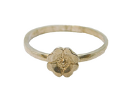Sterling Silver Daisy Flower Band Dress Ring Vintage c1970 Size N 1/2
