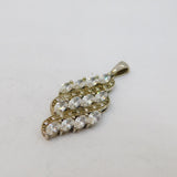 Sterling Silver Paste Set Art Deco Style Pendant Vintage c1970