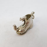 Sterling Silver Mouse in the Shoe Charm Pendant Vintage c1970