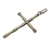 Sterling Silver Cast Religious Cross Pendant Vintage c1970s