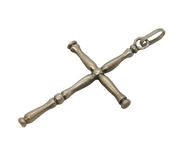 Sterling Silver Cast Religious Cross Pendant Vintage c1970s