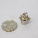 Sterling Silver Coup in the Champagne Bucket Charm Pendant Vintage c1970