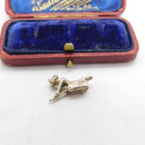 Sterling Silver With on the Broomstick Charm Pendant Vintage c1970