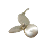 Sterling Silver Ship Or Boat Motor Charm Pendant Vintage c1970