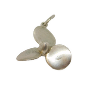 Sterling Silver Ship Or Boat Motor Charm Pendant Vintage c1970