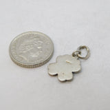 Sterling Silver Enamel Shamrock Charm Pendant Vintage c1970s