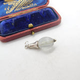 Sterling Silver and Glass Lantern Charm Pendant Vintage c1970