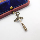 Sterling Silver 'Bourbon' & 'St Louis' Sign Post Charm Pendant Vintage c1970