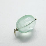 Sterling Silver Little Blue Bead Charm Pendant Vintage c1970