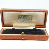 Brown Tooled Leather Jewellery Cufflinks Box Ipswich Antique c1920 Deco