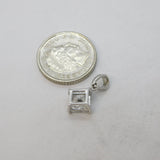 Sterling Silver Paste Set Drop Charm Pendant Vintage c1970s