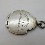Sterling Silver & Enamel Clapham Cricket Leaugue Fob Medal Antique 1930