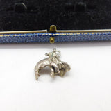 Sterling Silver Matador and Bull Charm Pendant Vintage c1970