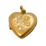 Victorian 9ct Gold Puffy Heart Sweetheart Locket Pendant Antique 1901 Birmingham