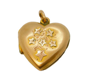 Victorian 9ct Gold Puffy Heart Sweetheart Locket Pendant Antique 1901 Birmingham