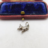 Sterling Silver Poodle Dog Charm Pendant Vintage c1970