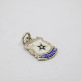 Sterling Silver Ashton-U-Lyne Enamel Shield Souvenir Charm Pendant Vintage c1970