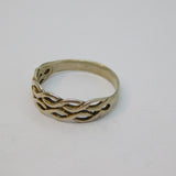 Sterling Silver Braided Style Dress Band Ring Vintage c1970 Size R