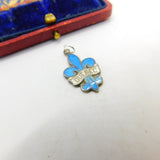 Sterling Silver Enamel Quebec Feathers Charm Pendant Vintage c1970