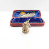 Sterling Silver Opening 'Bier' Tankard Stein Charm Pendant Vintage c1970