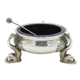 Victorian Sterling Silver Dolphin Form Salt Cellar Antique 1862 Birmingham
