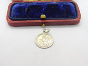 Sterling Silver St Christopher Travel Charm Pendant Vintage c1970