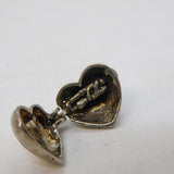 Sterling Silver Couple in the Love Heart Opening Charm Pendant Vintage c1970s