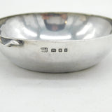 Edwardian Sterling Silver Elizabeth I Coin Set Wine Taster Dish Antique London