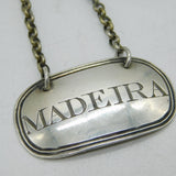 George III Sterling Silver Madeira Decanter Label Antique 1803 London