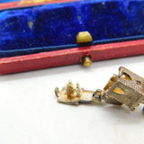 Sterling Silver Revolving Church Wedding Charm Pendant Vintage c1970