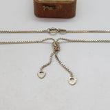 Sterling Silver Essential Box Chain Necklace with Knotted Design Vintage c1980