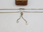 Sterling Silver Essential Box Chain Necklace with Knotted Design Vintage c1980
