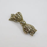 Continental .935 Silver Marcasite Art Deco Bow Form Brooch Pin Antique c1930