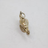 Sterling Silver Opening Lamp With Blue Enamel Genie Charm Pendant Vintage c1970s