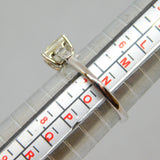 Sterling Silver Champagne Topaz & White Sapphire Dress Ring Vintage c1970 Size N
