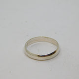 Sterling Silver Narrow Rounded Wedding Band Ring Vintage c1990 Size H 1/2