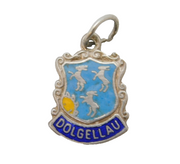 Sterling Silver Dolgellau Enamel Charm Pendant Vintage c1970s