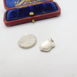 Sterling Silver and Enamel Lugano Travel Shield Charm Pendant Vintage c1970