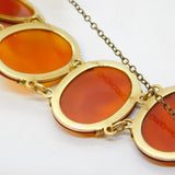 Victorian Scottish 18ct Gold & Carnelian Agate Panel Bracelet Antique c1860s