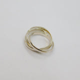 Sterling Silver Triple Band Wedding Ring Contemporary c1990 Size O