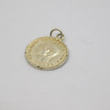 Sterling Silver Gilt George VI Threepence Charm Pendant Antique 1938